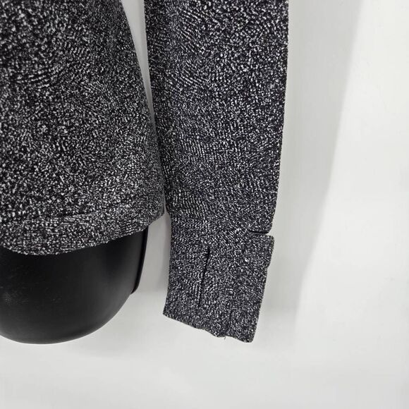 Lululemon Runderful Long Sleeve Size 8 Reconnect Jacquard White Black Top - Picture 5 of 11